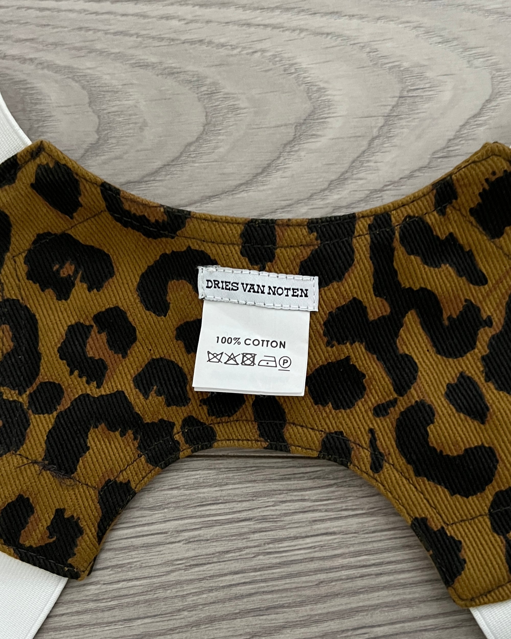 Dries Van Noten SS2016 Cheeta Print Holster Suspenders