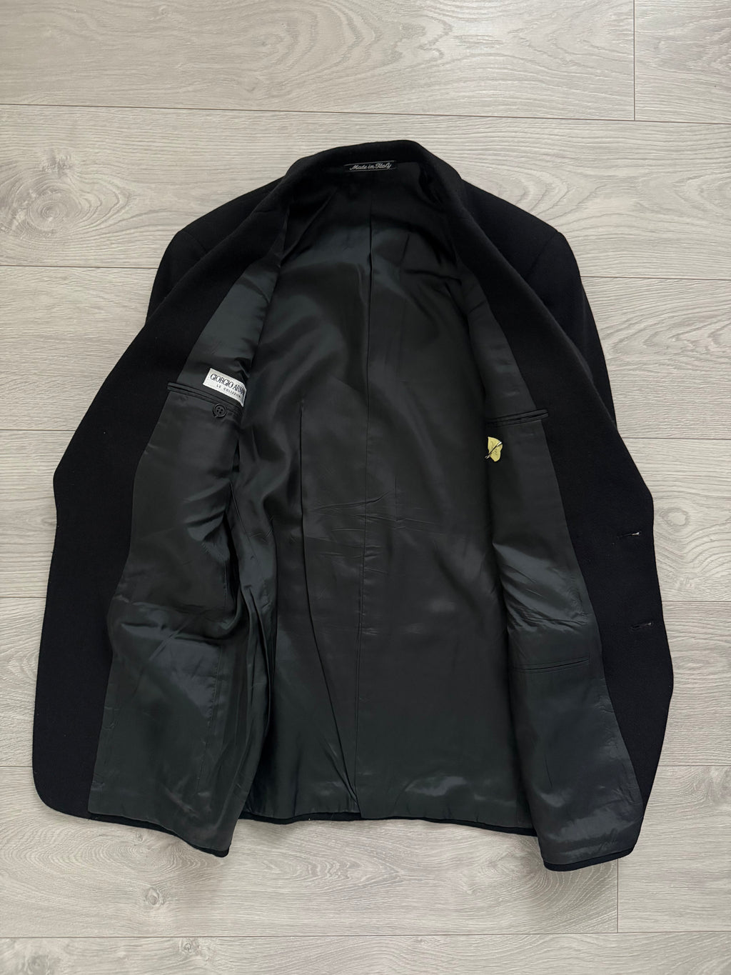 Giorgio Armani 1990s Black Wool Blend Sports Jacket Blazer - Size S