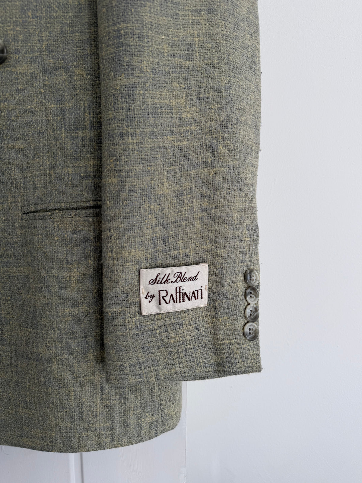 Raffinati 1990s Silk Wool Double Breasted Textured Sport Jacket Blazer  - Size S