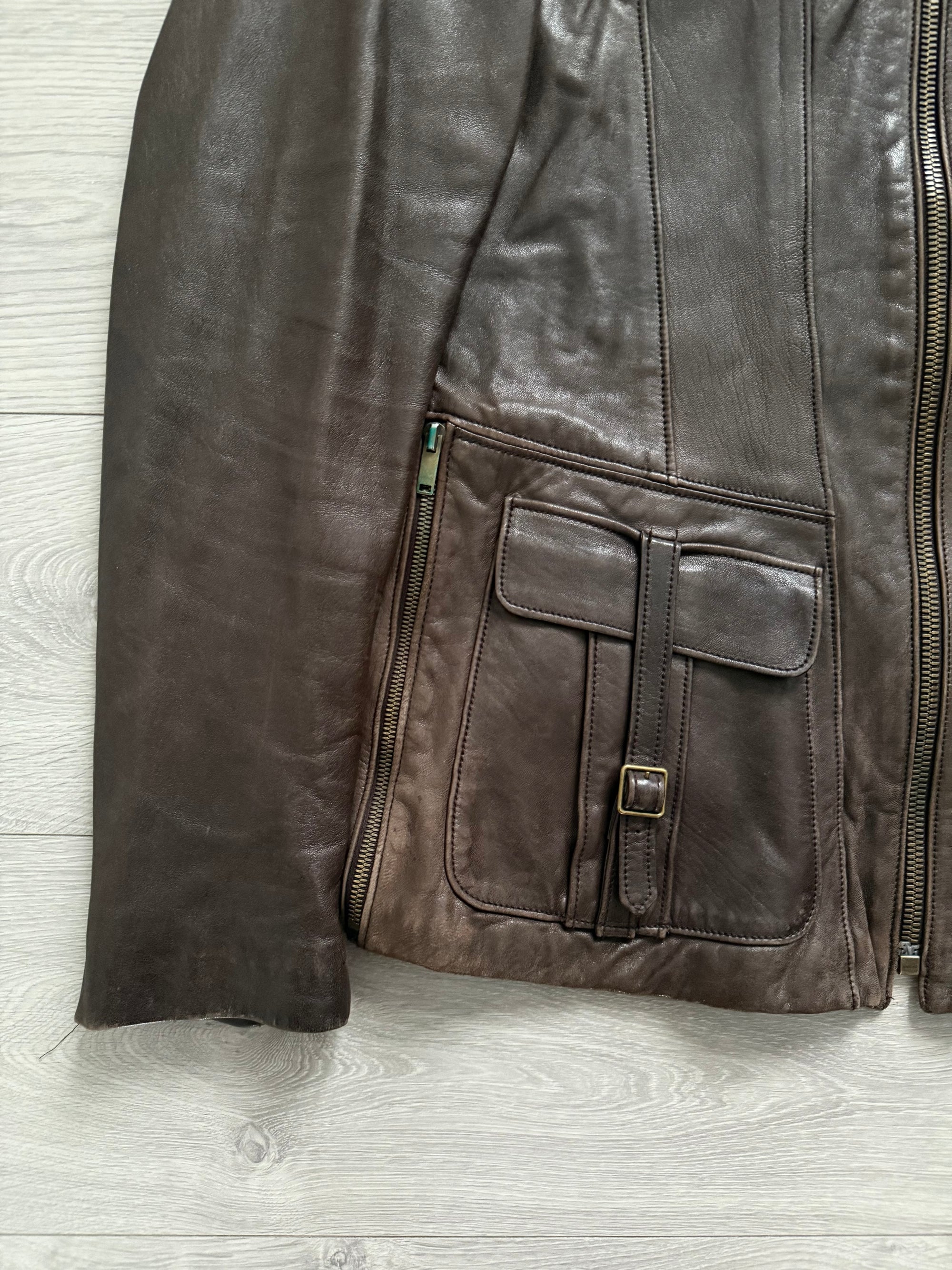 Gucci by Tom Ford SS2004 Western Leather Patchwork Jacket - Size M