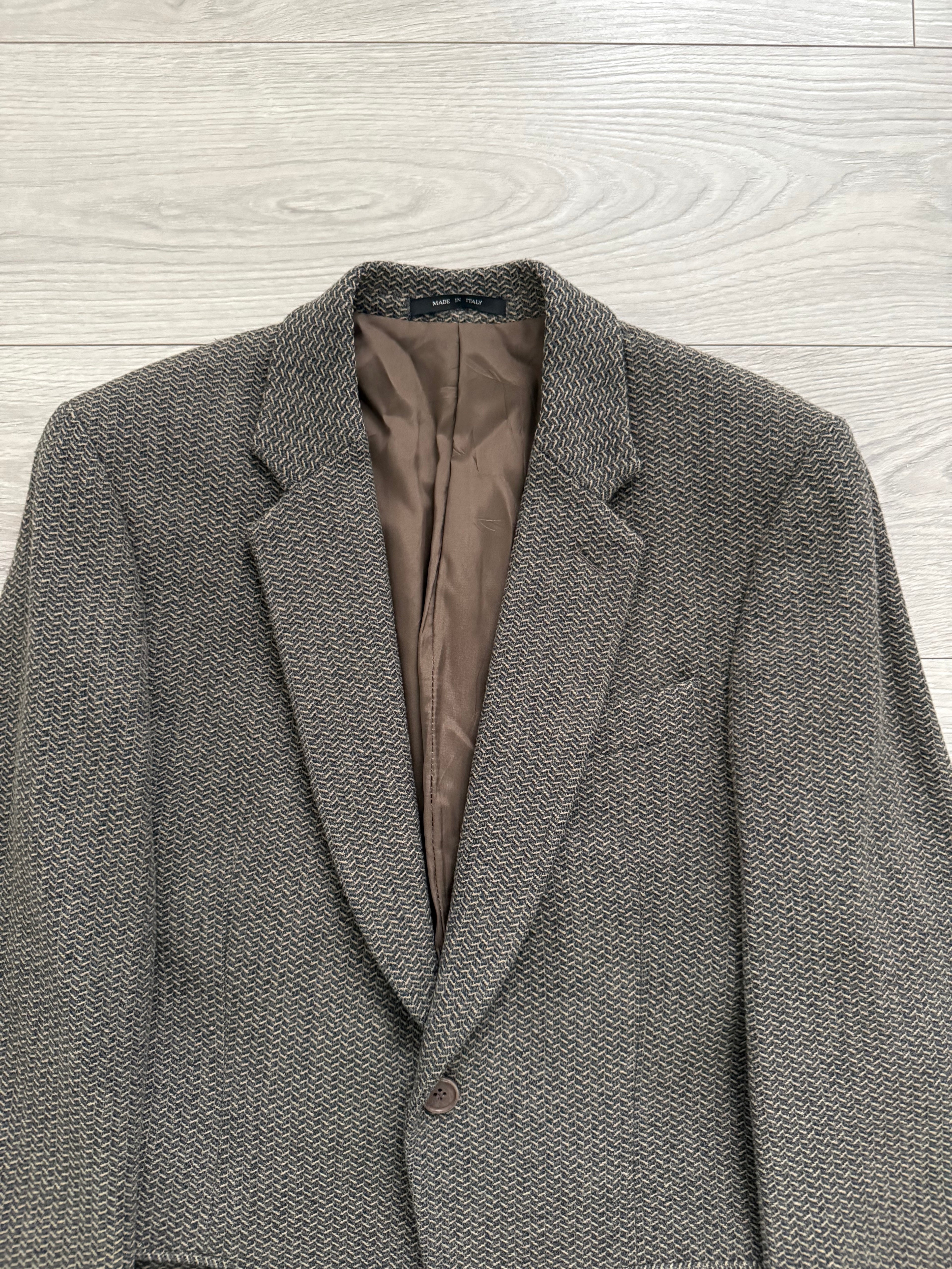 Emporio Armani SS1998 Micro-Herringbone Weave Sports Blazer Jacket - Size S