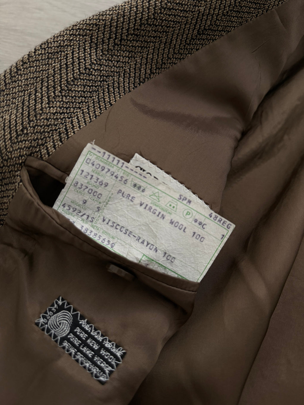 Giorgio Armani 1980s 2B Herringbone Wool Sport Jacket Blazer - Size M