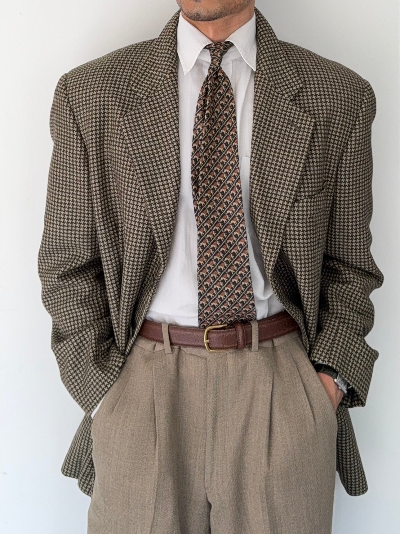 Giorgio Armani 1990s 3B Soft Wool Draped Sport Jacket Blazer - Size XL