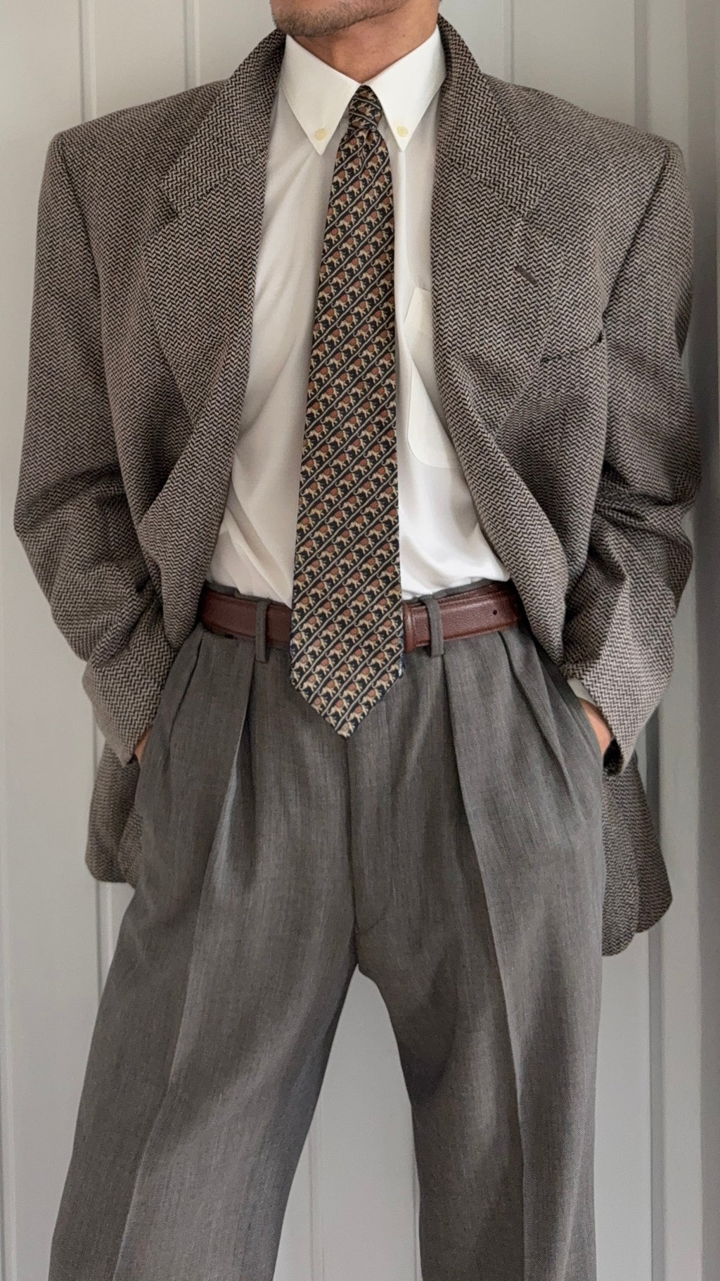 Giorgio Armani Mani 2B Wool Textured Sport Jacket Blazer - Size XXL