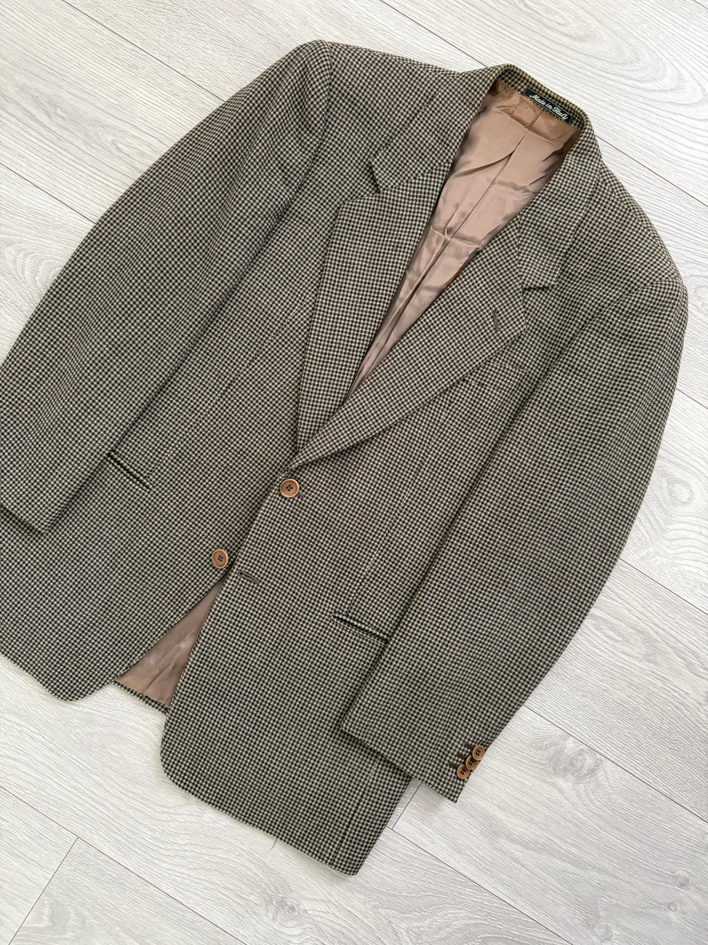 Giorgio Armani 1980s 2B Textured Wool Check Sports Jacket Blazer - Size M
