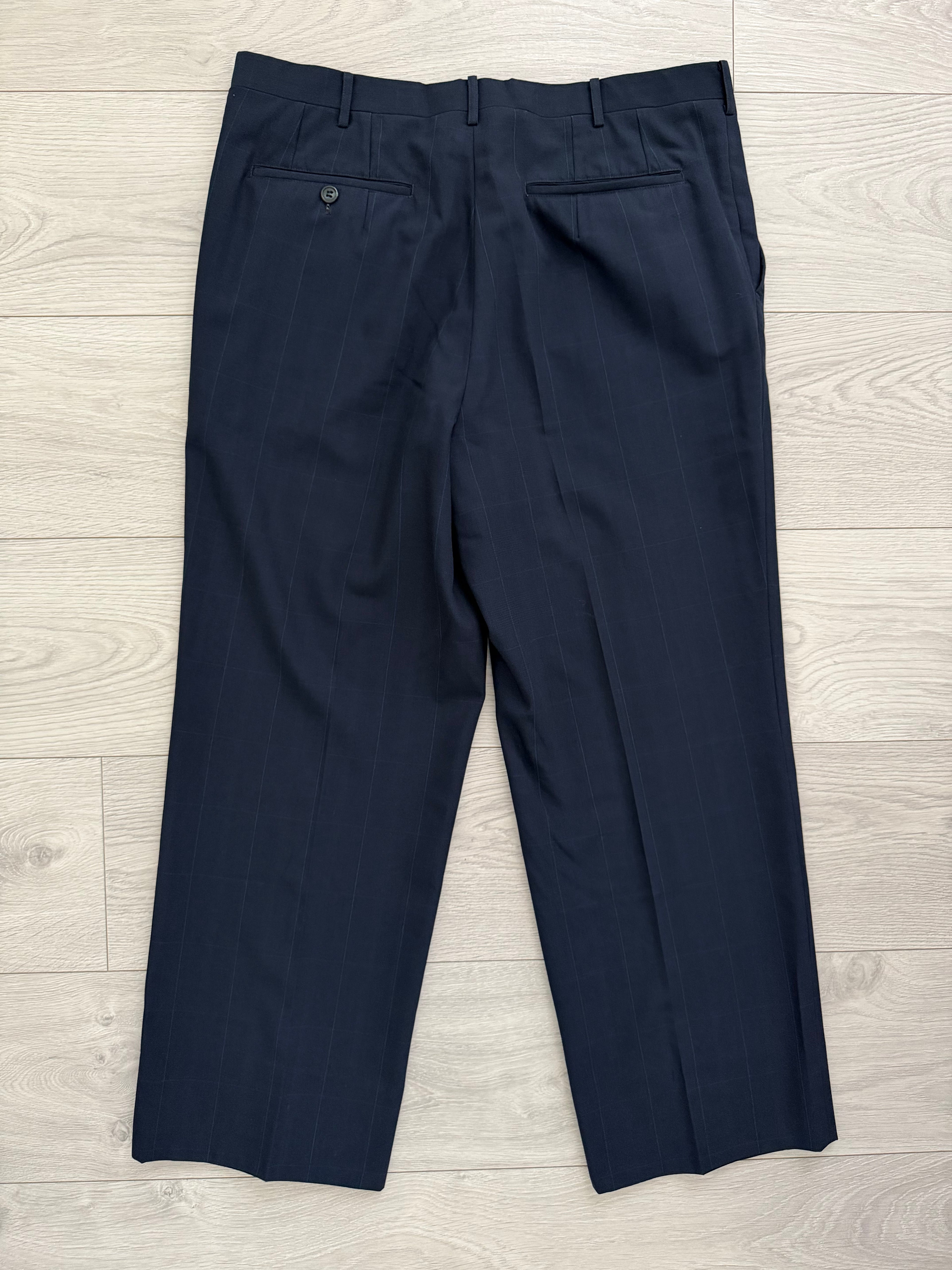 Givenchy 1990s Navy Wool Pants - Size 34" Waist