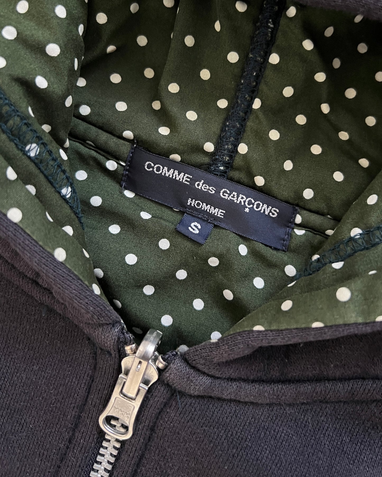 Comme Des Garcons Homme 2012 Reversible Heavyweight Logo Hooded Jacket - Size S