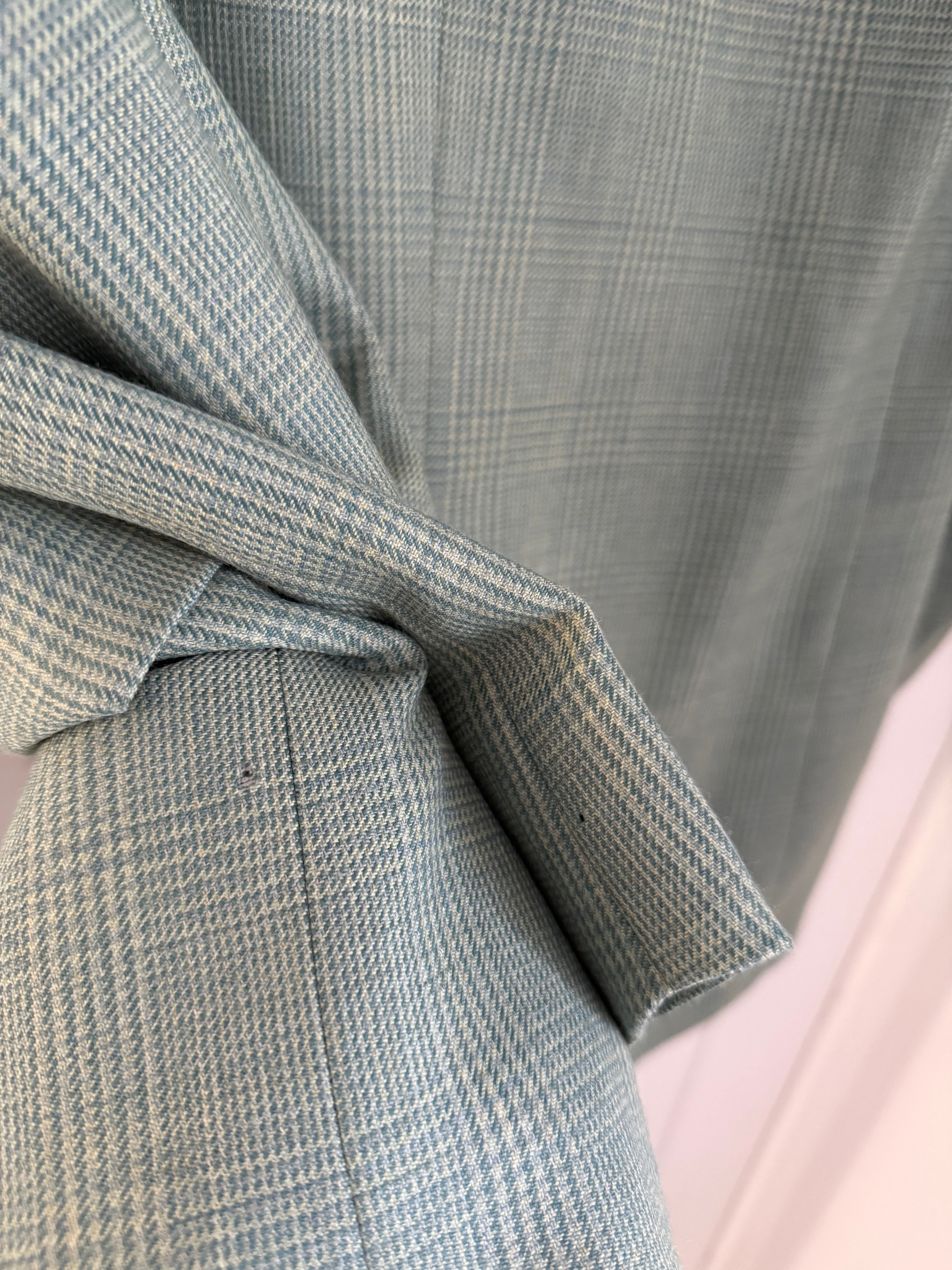 Hugo Boss 1980s 2B Teal Green Wool Sports Blazer Jacket - Size S