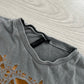 Revolution Skull Print Distressed T-Shirt - Size S
