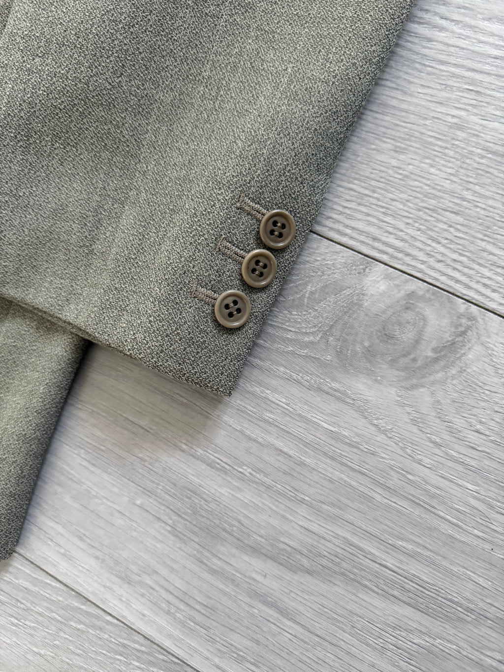 Valentino Couture 1980s 3B Draped Taupe Beige Wool Sports Blazer Jacket - Size XL