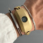 Jean Paul Gaultier 1990s Gold Colour Digital Technical Watch Bracelet
