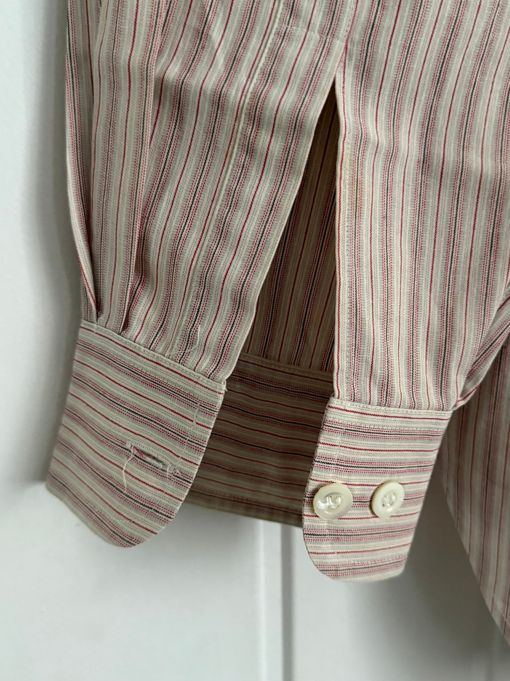 Emporio Armani 1990s Spear Snap Collar Striped Shirt - Size M