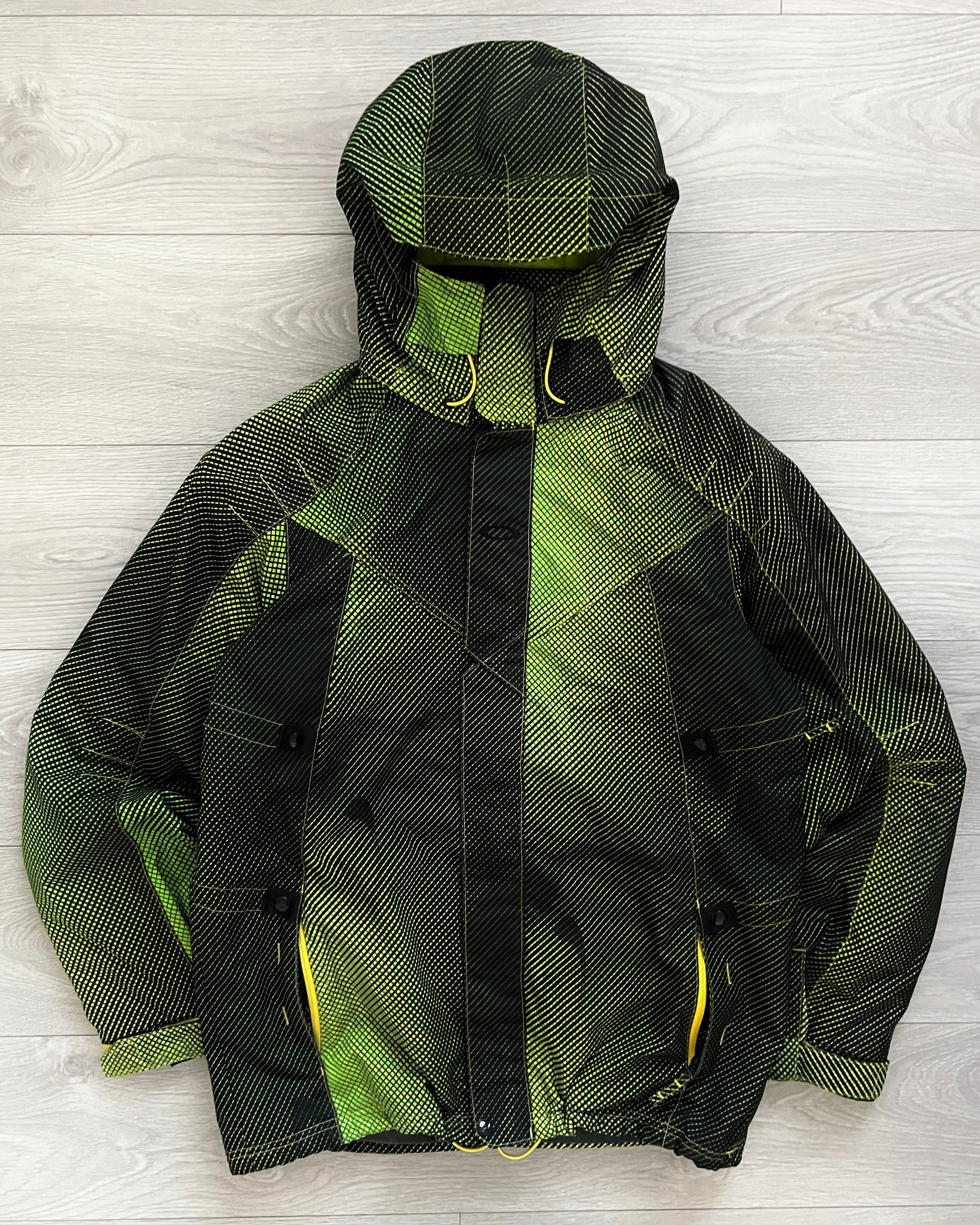 Oakley FW2010 Magnetic Hood 3D Holographic Print Technical Waterproof Jacket - Size M