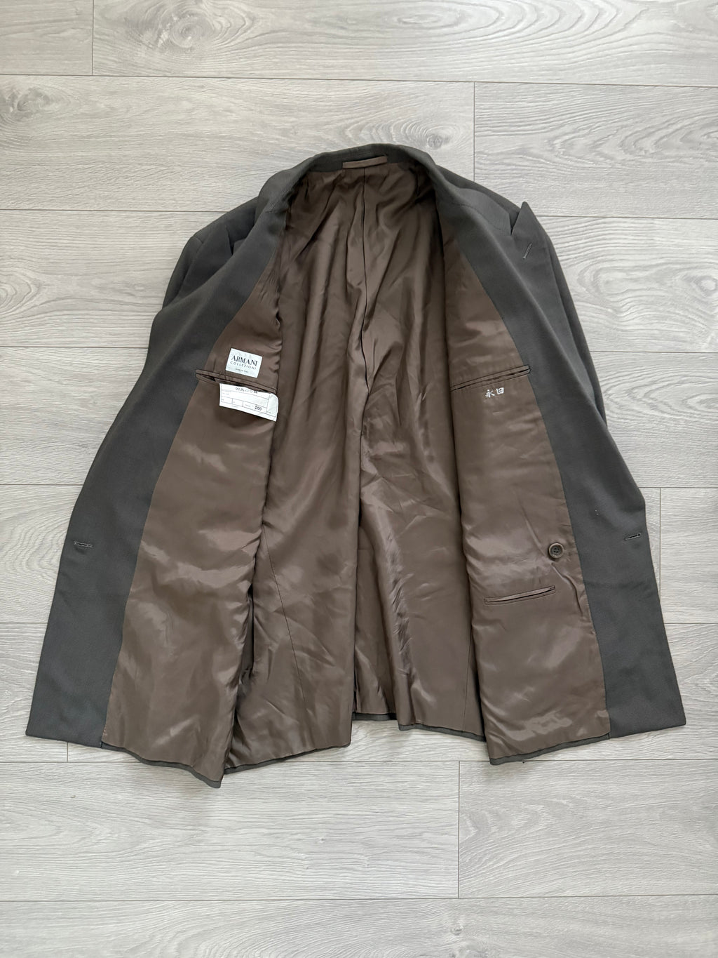 Armani 1990s Double Breasted Draped Pleated Wool Suit - Size XXL Jacket / 38" Waist