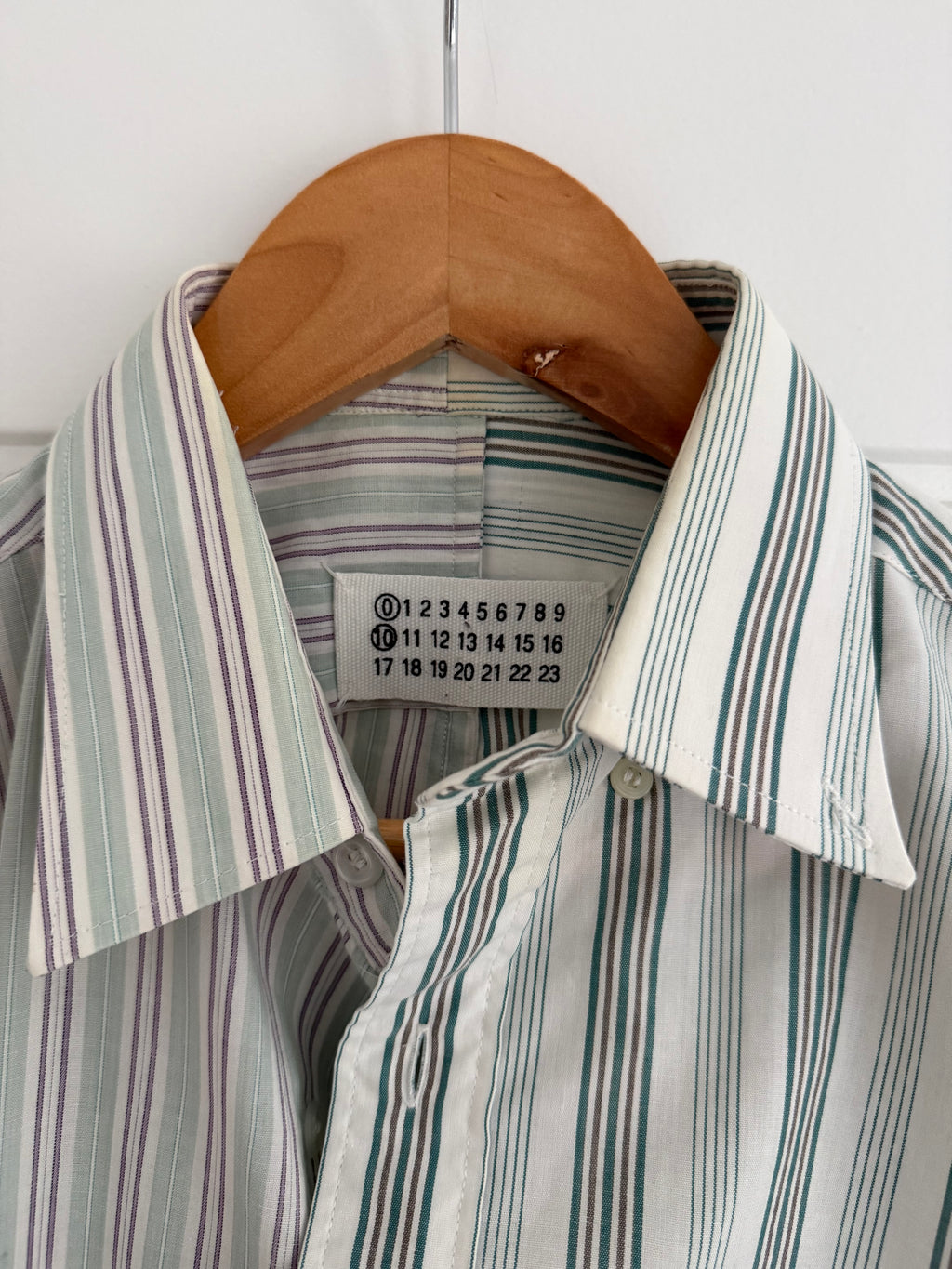 Maison Martin Margiela AW2001 Artisanal Line (0)(10) Reconstructed Split Shirt - Size M