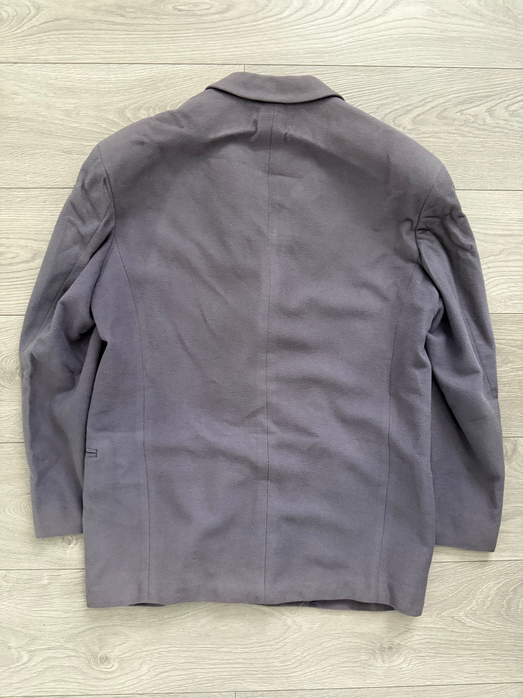 Valentino 1980s Double Breasted Wool Jacket Purple - Size S