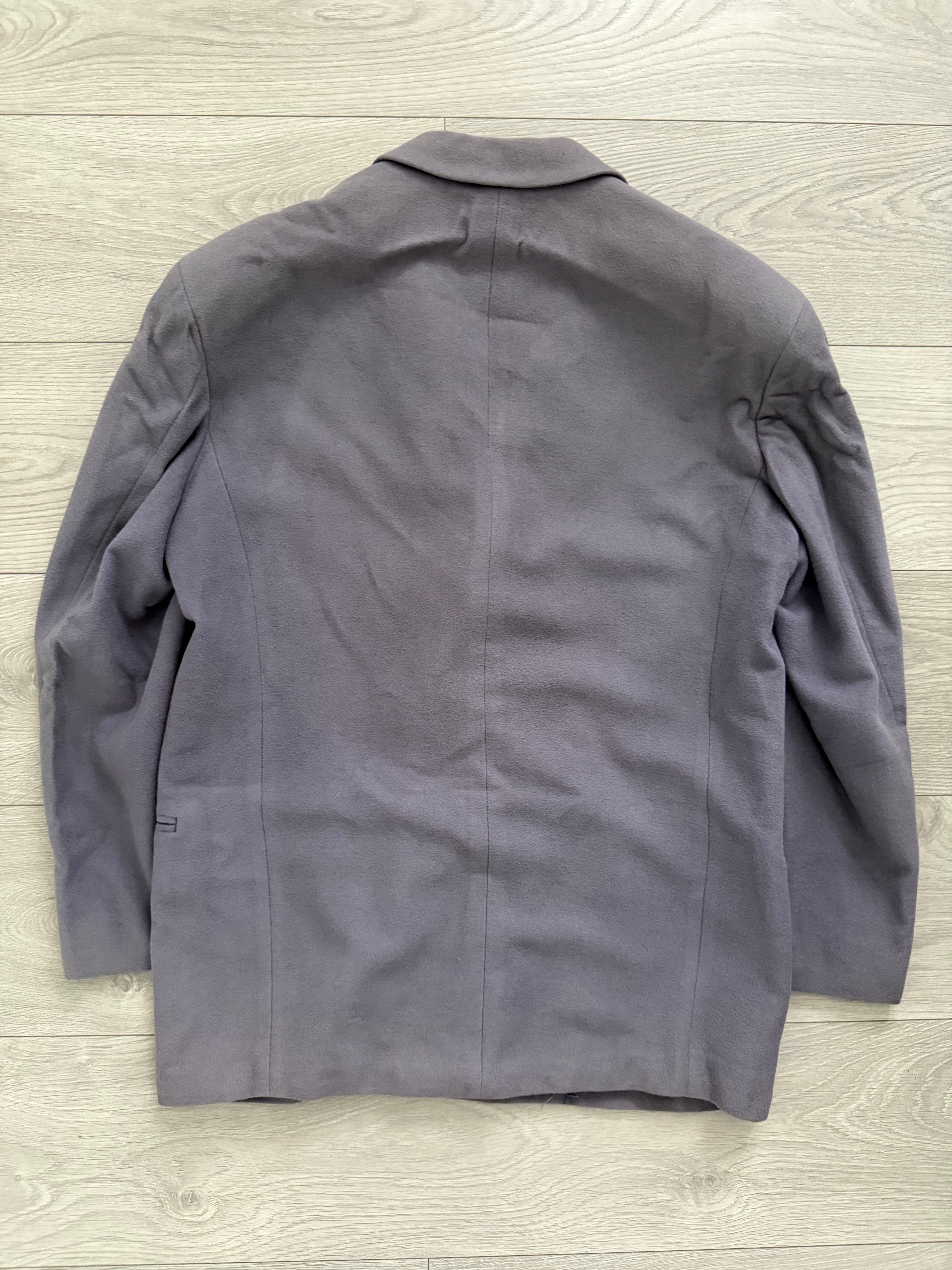 Valentino 1980s Double Breasted Wool Jacket Purple - Size S