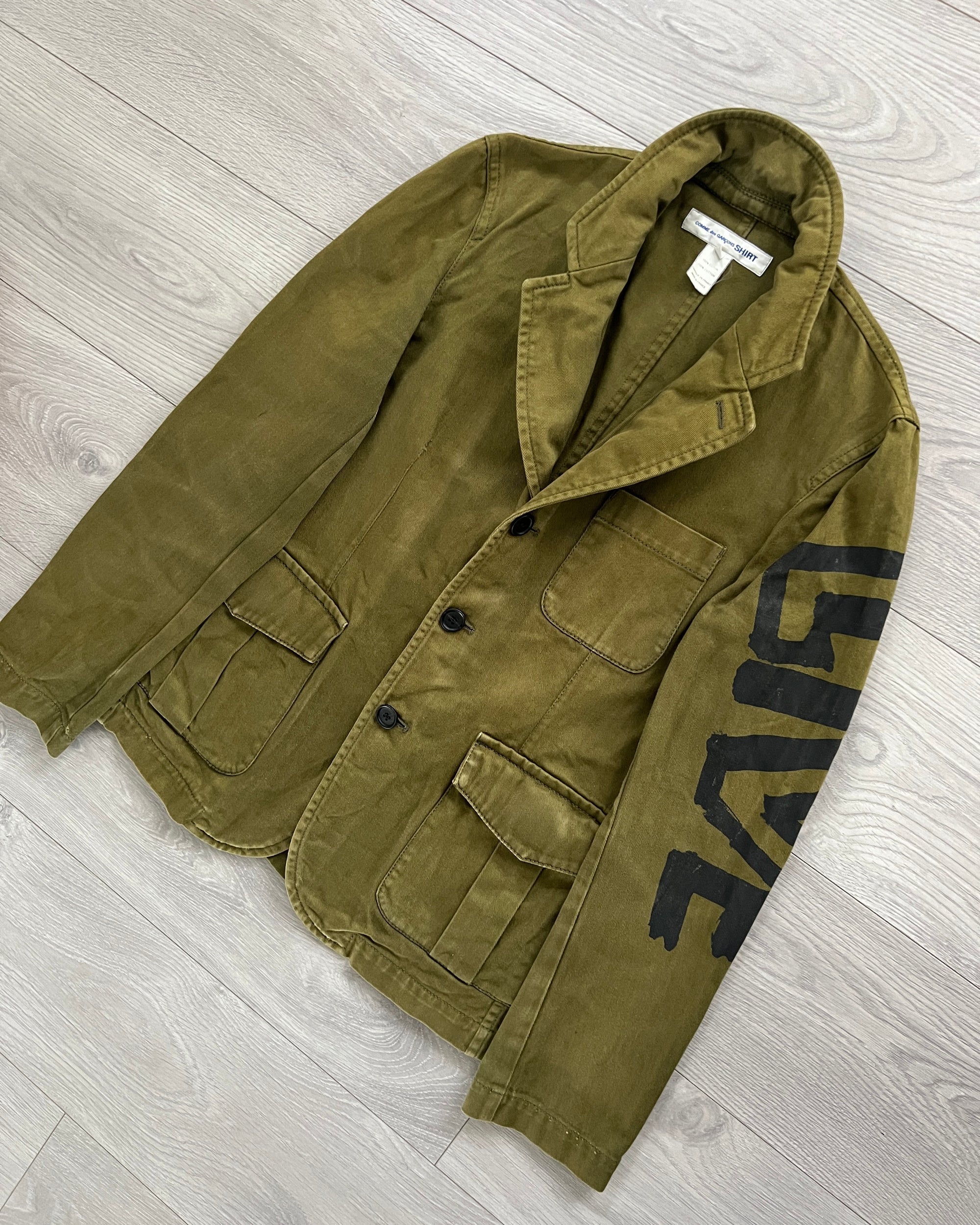 Comme Des Garcons Shirt 00s Printed Blazer Jacket - Size XS