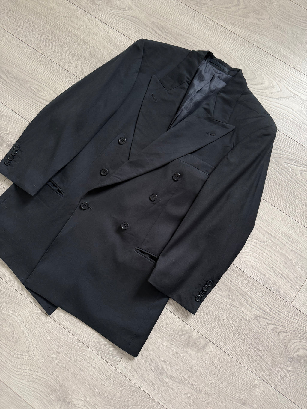 Hugo Boss 1980s 'Zeus' Double Breasted Peaked Lapel Sports Jacket Blazer - Size S