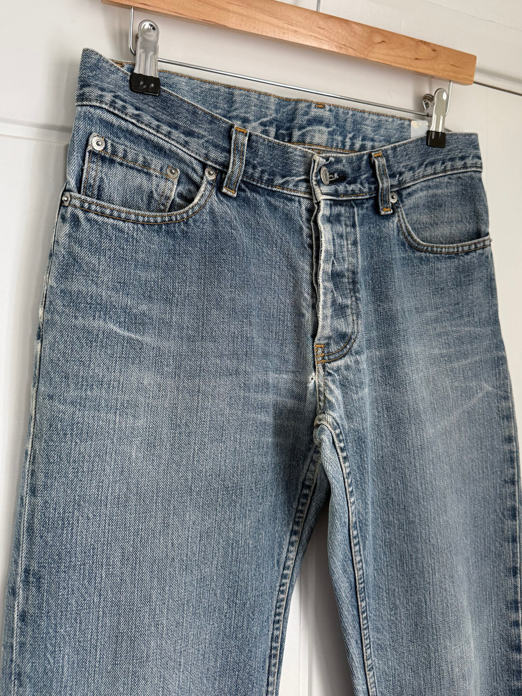 Helmut Lang 1998 Vintage Blue Faded Denim Jeans - Size 30