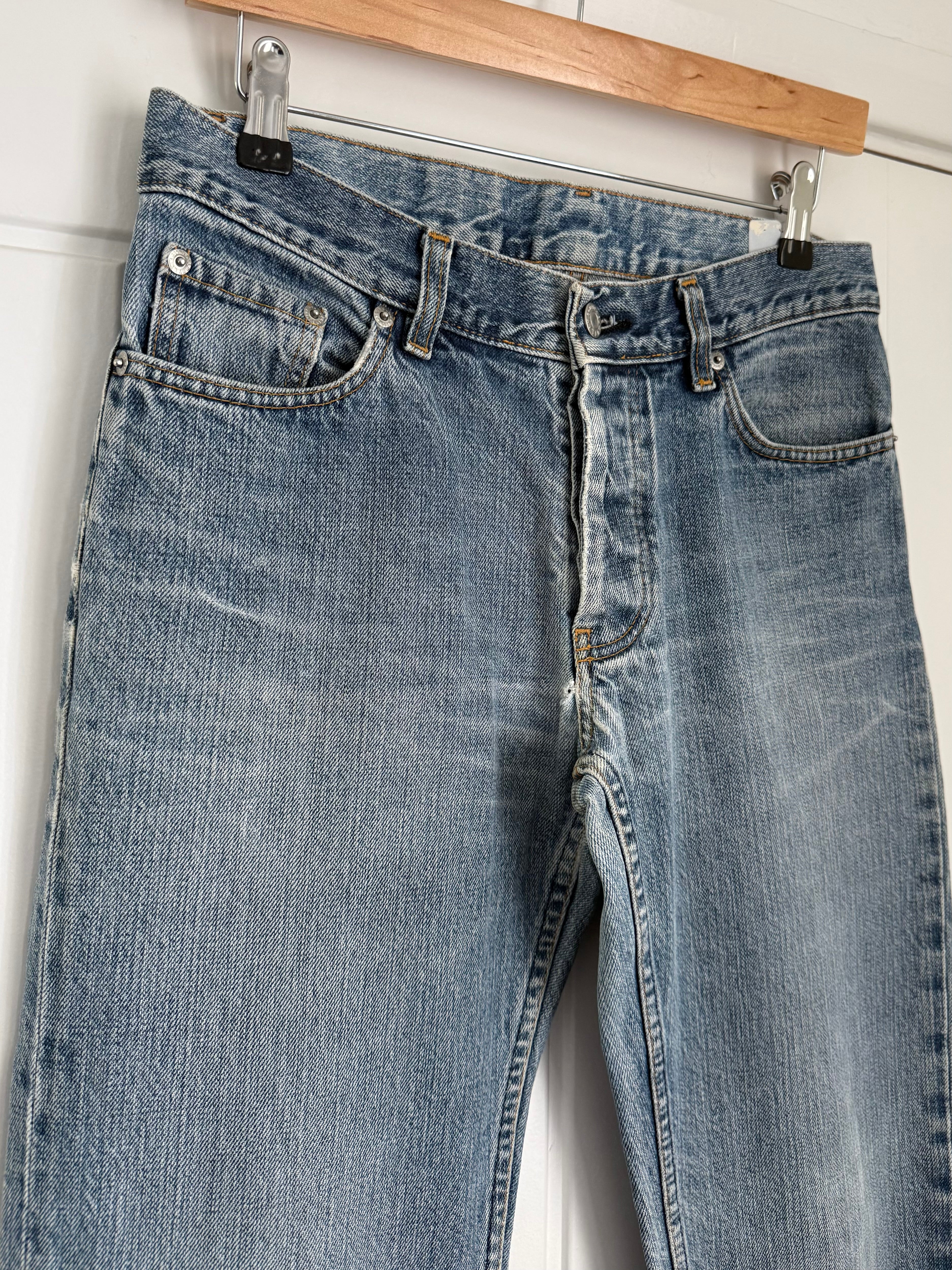 Helmut Lang 1998 Vintage Blue Faded Denim Jeans - Size 30