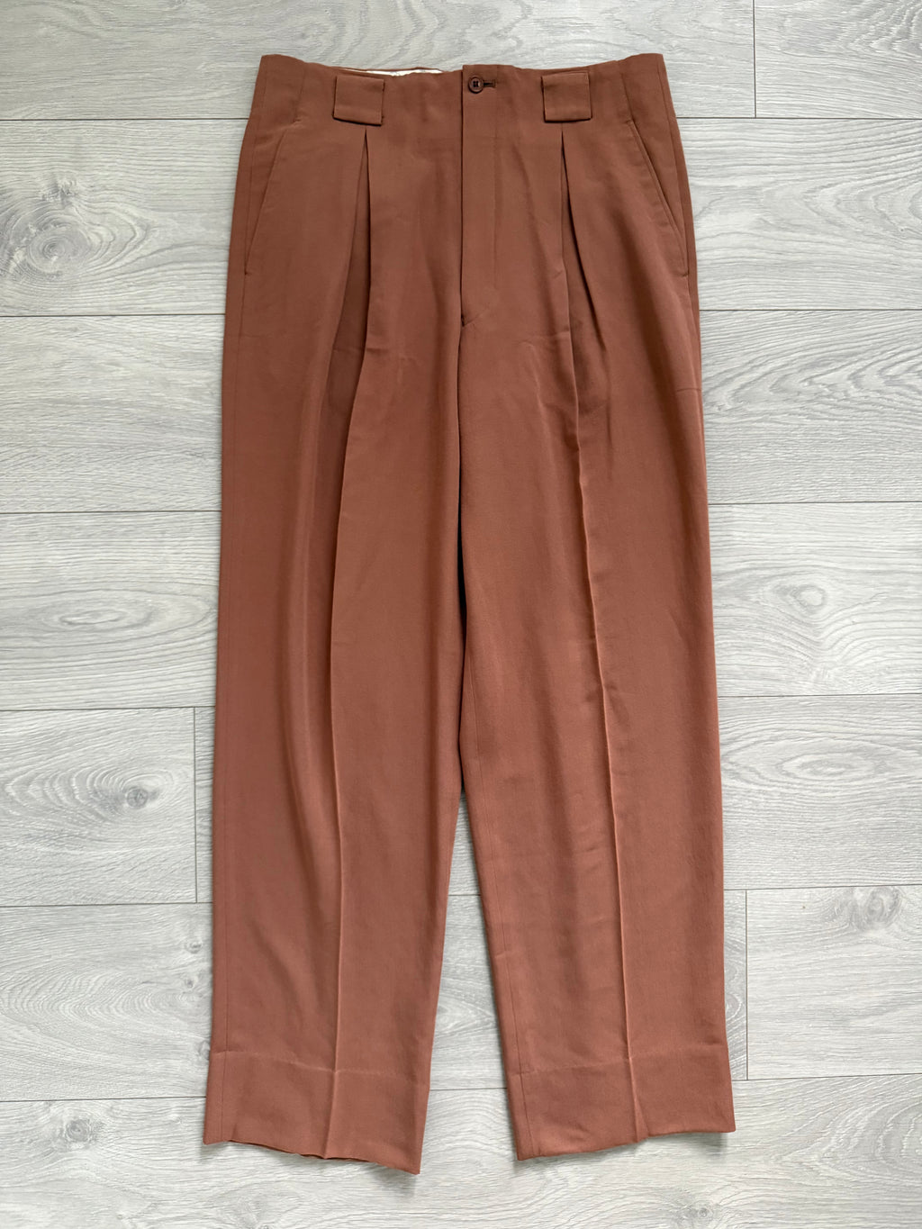 Allegri Armani 1980s Double Pleat Rayon Draped Pants - Size 31" Waist