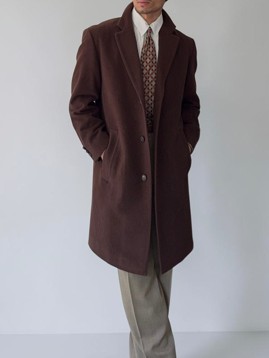 Hugo Boss 1990s 'Stratus' Wool Cashmere Coat - Size M