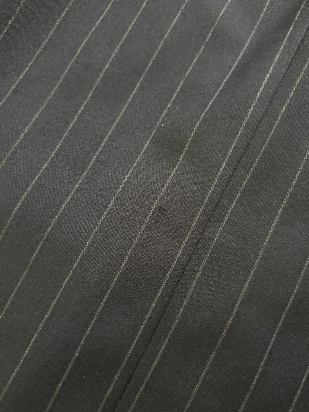 Hugo Boss 1980s 'Al Capone' Peak Lapel Double Breasted Pleated Striped Navy Suit - Size XXL Jacket / 36" Waist