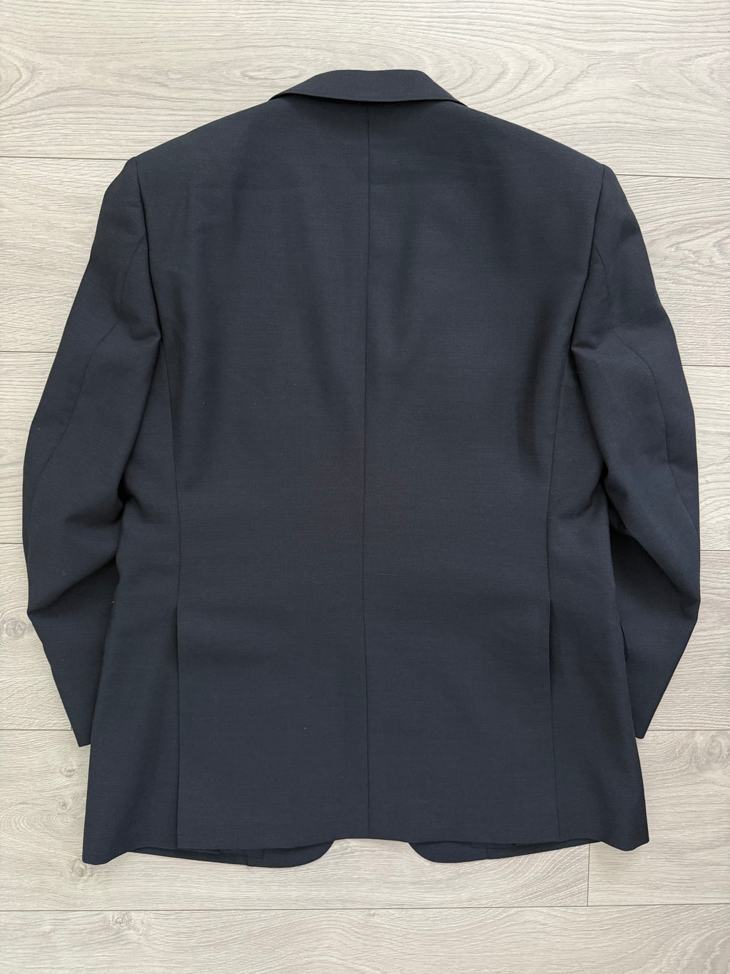 Burberry 1990s 2B Double-Pleat Wool Mohair Navy Suit - Size S Jacket / 32" Waist