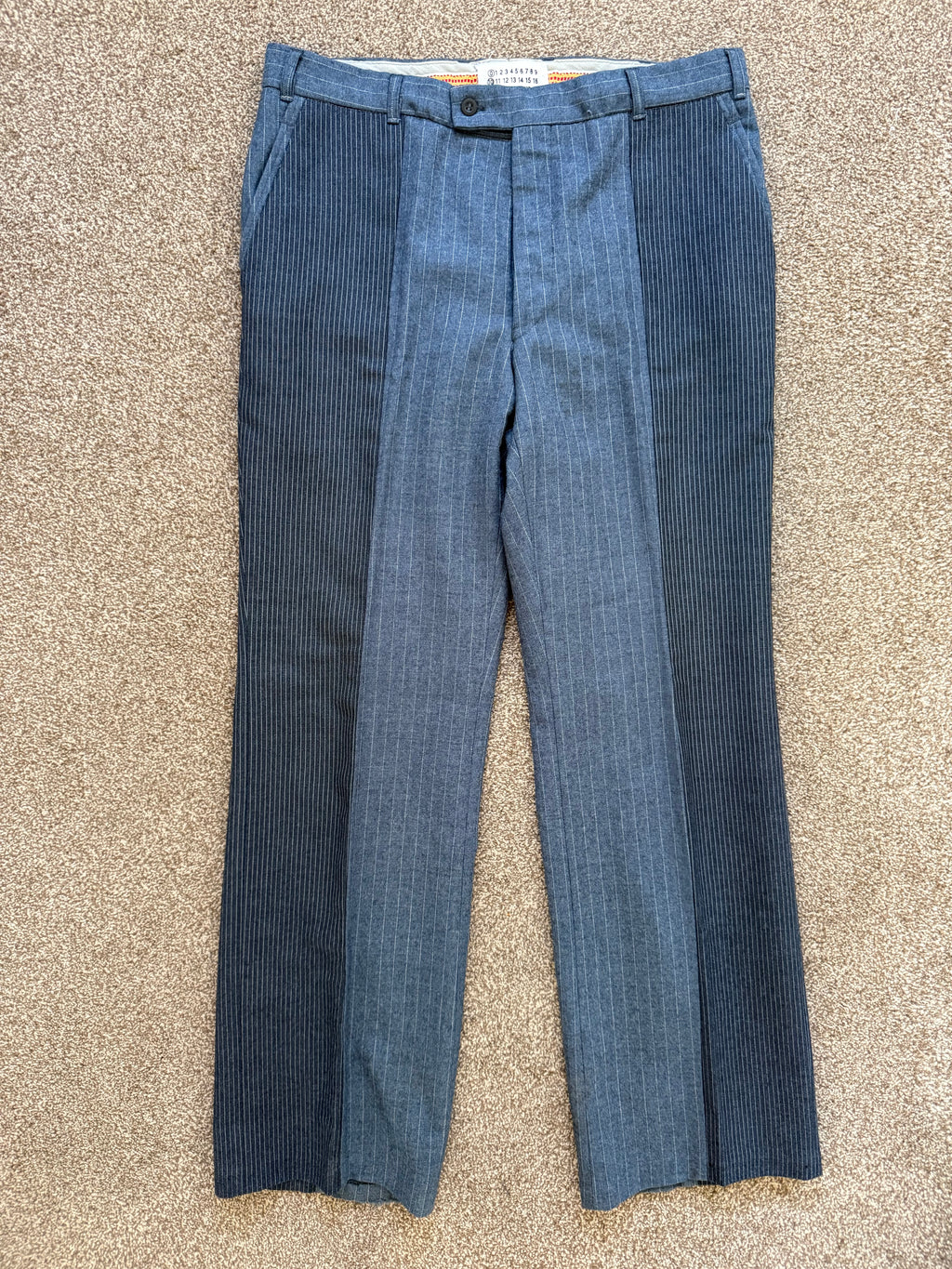 Maison Martin Margiela Artisanal Line (0)(10) AW2004 Re-Worked Striped Pants - Size 34" Waist
