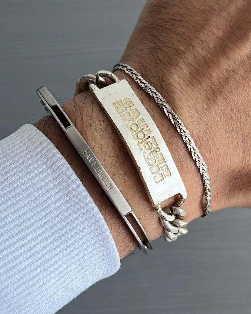 Jean Paul Gaultier 00s Distressed ID Bracelet