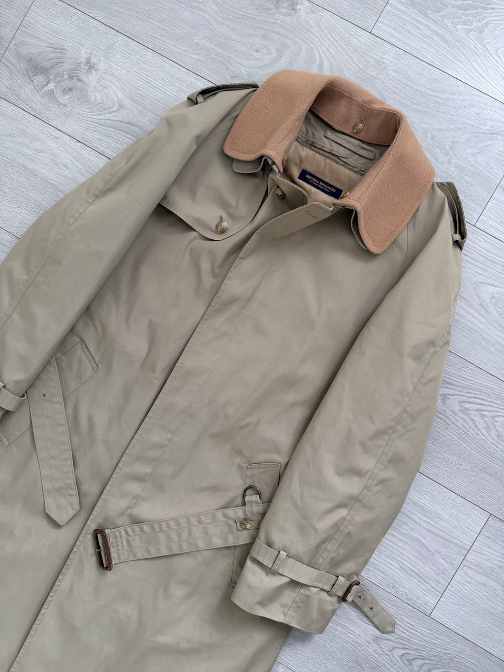 Brooks Brothers Vintage Water Repellent Trench Coat W/ Removable Wool Liner - Size M