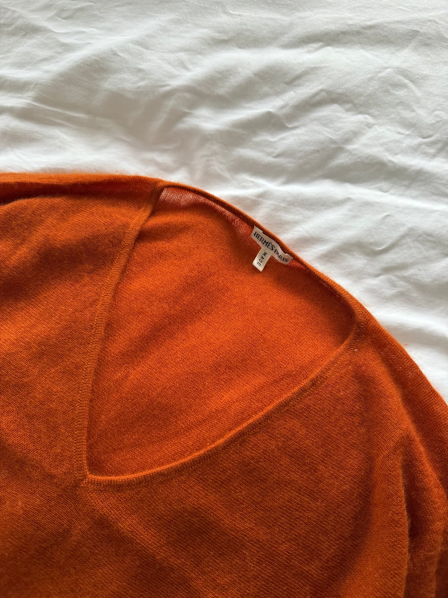Hermes by Martin Margiela FW2002 'Hermes Orange' Cashmere Knit - Size Womens L