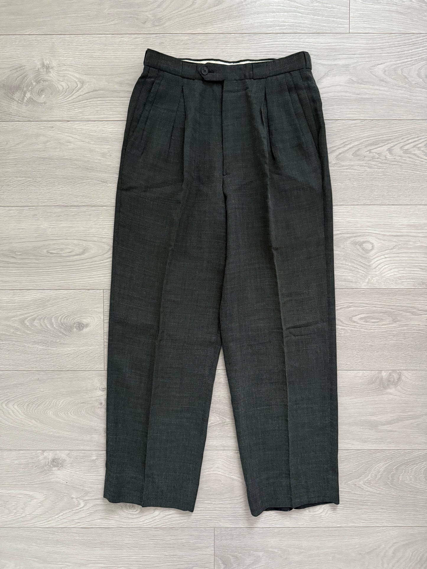 Emporio Armani 1990s Double-Breasted Wool Suit - Size S Jacket / 30" Waist