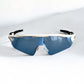 Oakley Radar EV Path Sunglasses in Polished White/Low Light Blue Lenses