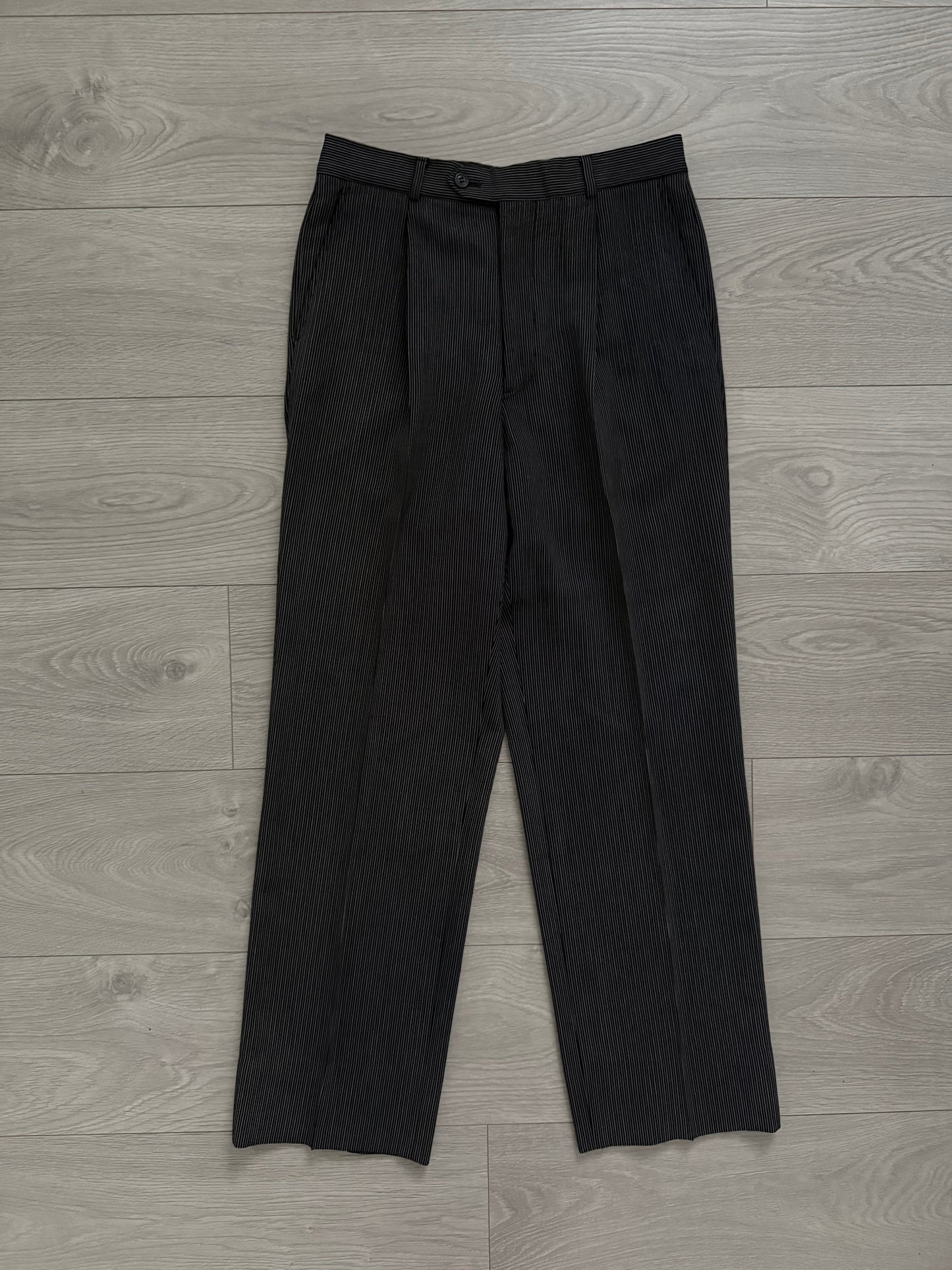 Armani 1990s Striped Wool Suit - Size S Jacket / 30" Waist