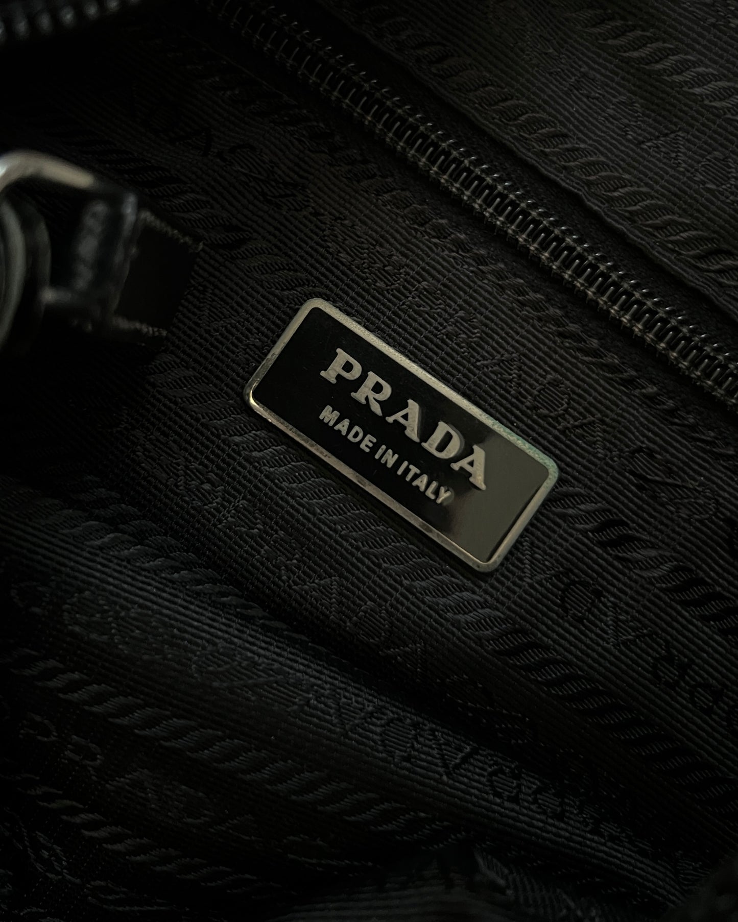 Prada 00s Vela Nylon Plaque Logo Crossbody Bag