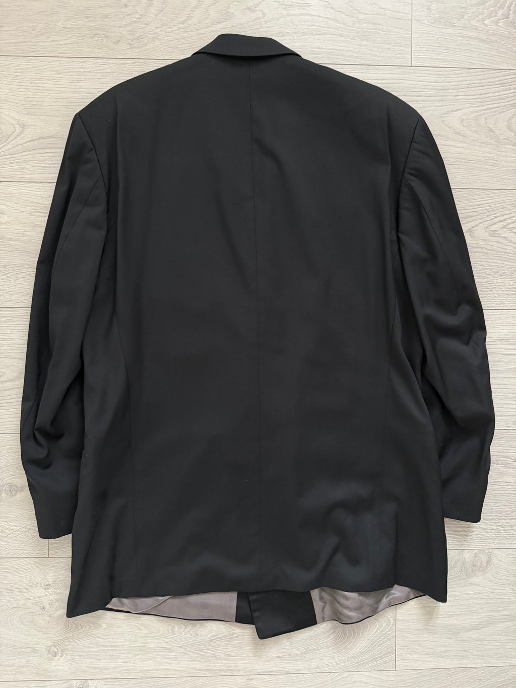 Hugo Boss 1990s Super 110s Tuxedo Double Breasted Pleated Wool Suit - Size XXL Jacket / 38" Waist