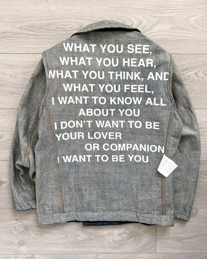 Junya Watanabe SS2002 Poem Denim Jacket - Size M