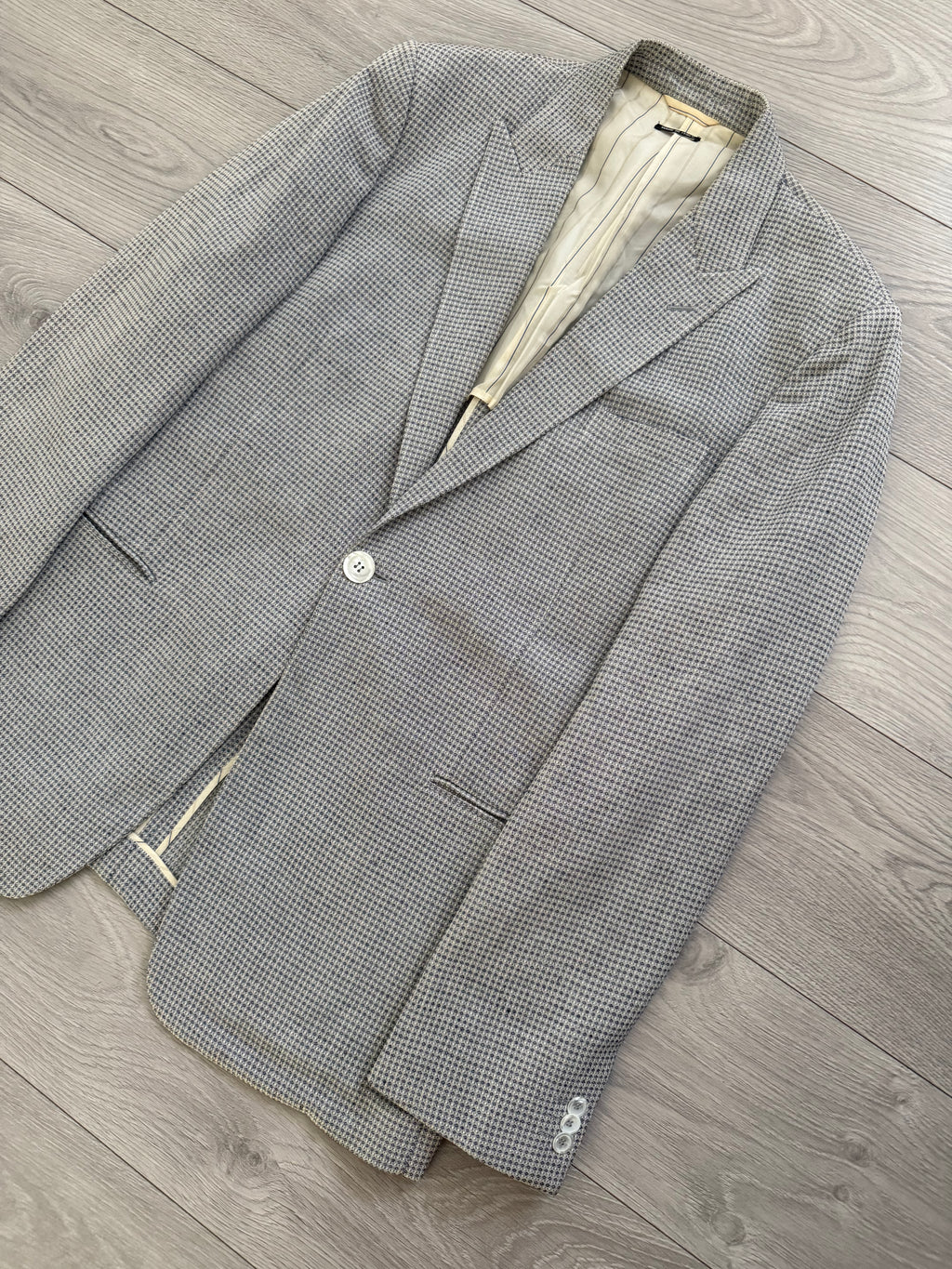 Giorgio Armani Black Label 1990s Peaked Lapel 1B Textured Sports Blazer Jacket - Size XL