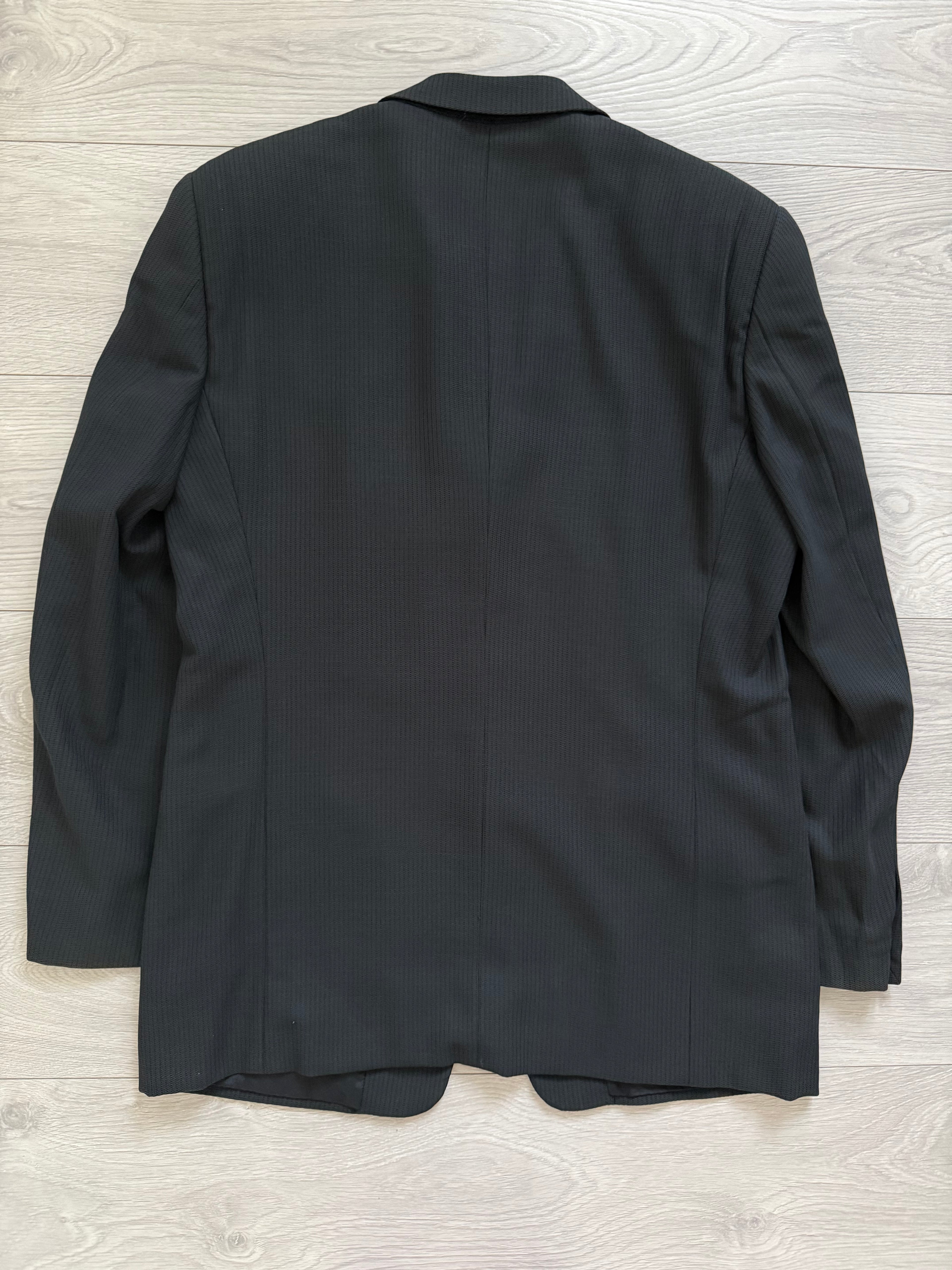 Armani 1990s 3B Draped Woven Wool Pleated Suit - Size L Jacket / 34" Waist