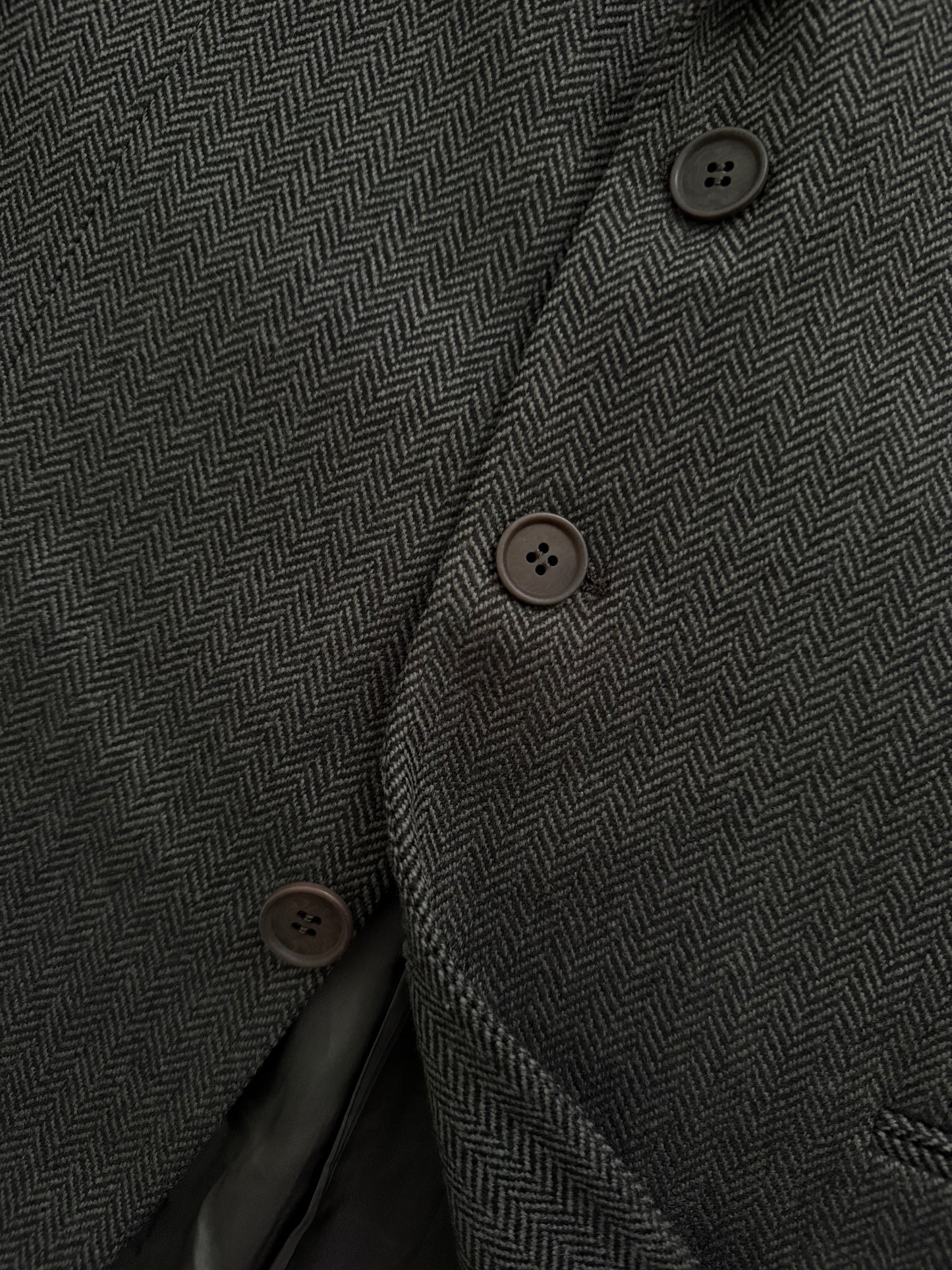 Giorgio Armani 1990s Tweed Wool 3B Blazer Jacket - Size XL