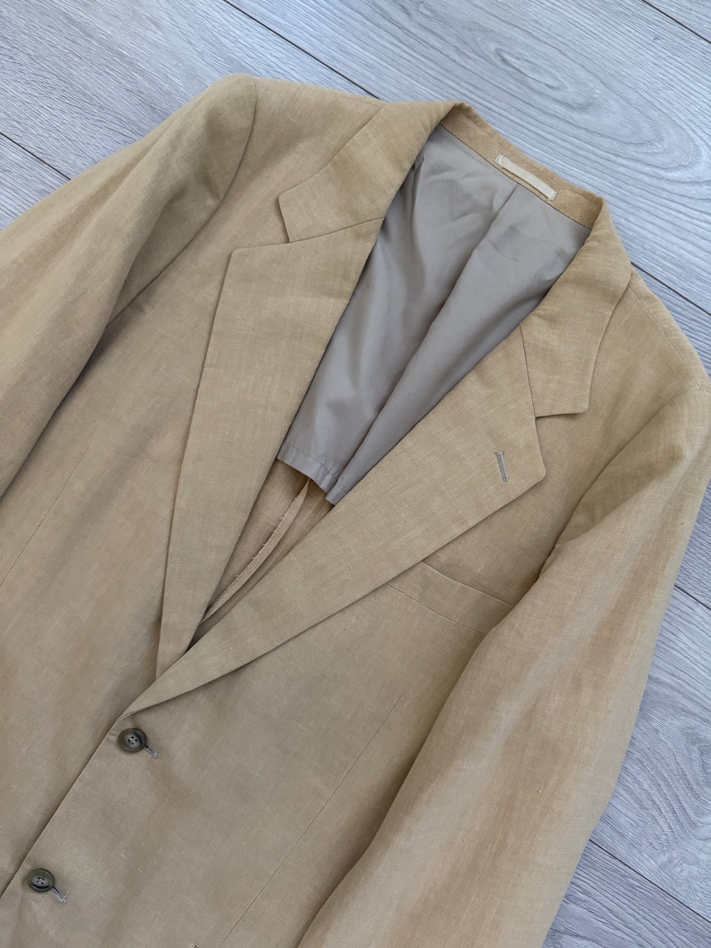Christian Dior 1980s Linen 2B Sports Jacket Blazer - Size XL