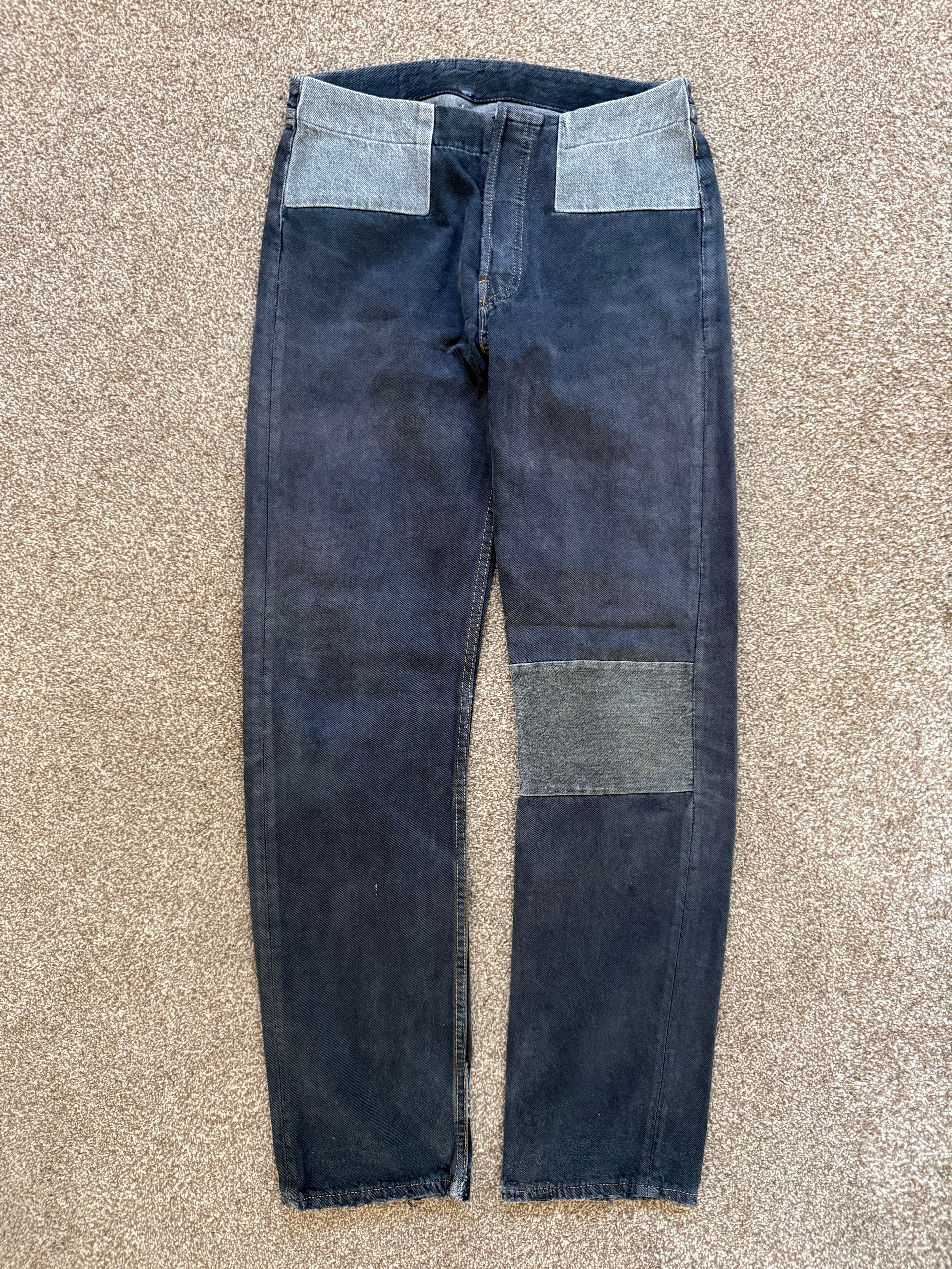 Maison Martin Margiela Artisanal Line (0) SS1999 Re-Worked Panelled Denim Jeans - Size 27" Waist