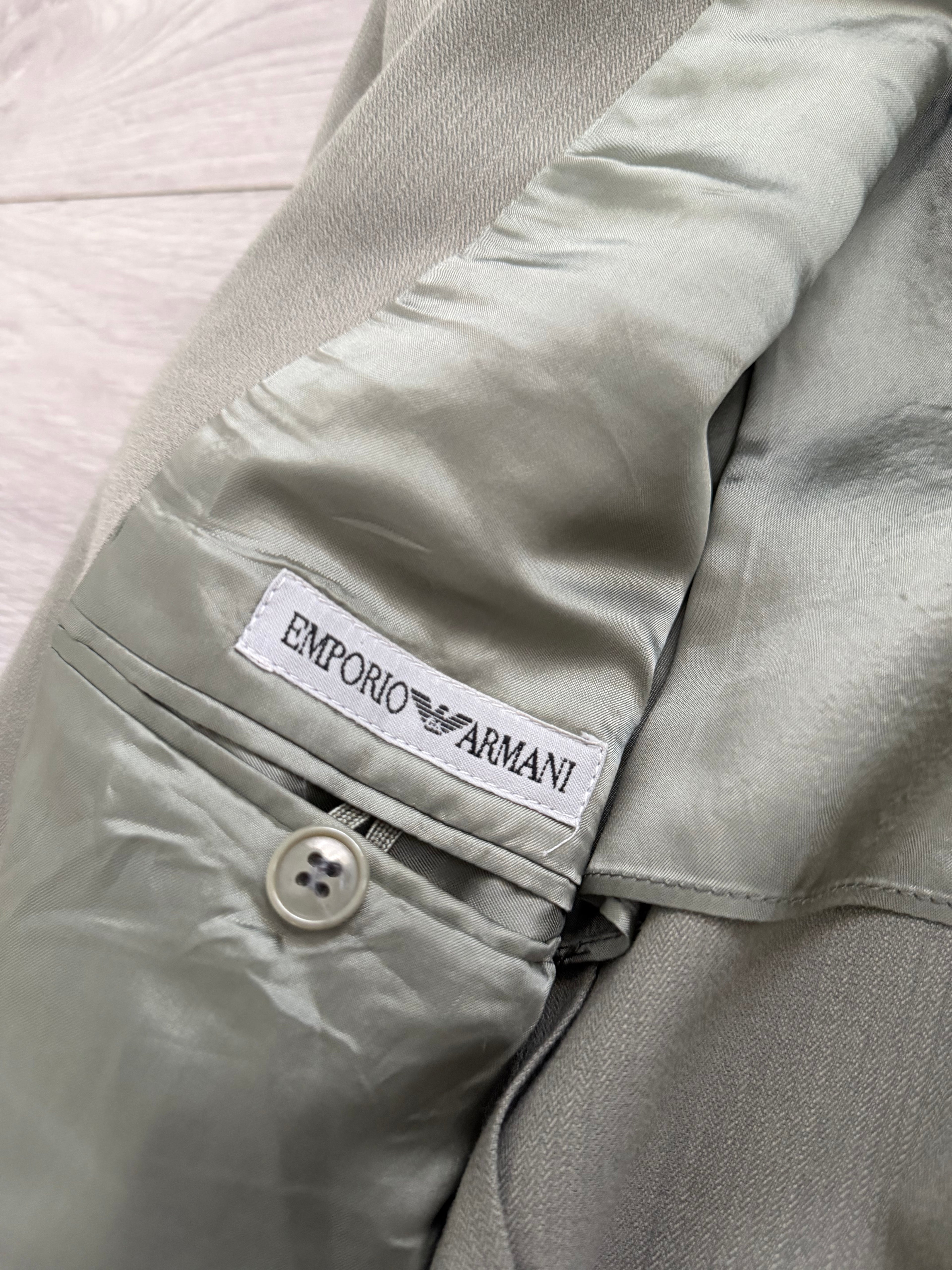 Emporio Armani 1980s 2B Taupe Siege Double-Pleat Wool Suit  - Size M Jacket / 31" Waist