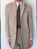 Hilton Armani 1990s Draped Wool 3B Ecru Sports Jacket Blazer - Size M