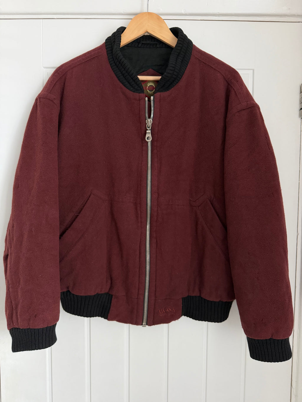 Hugo Boss 1980s Cashmere Wool Bomber Jacket - Size M