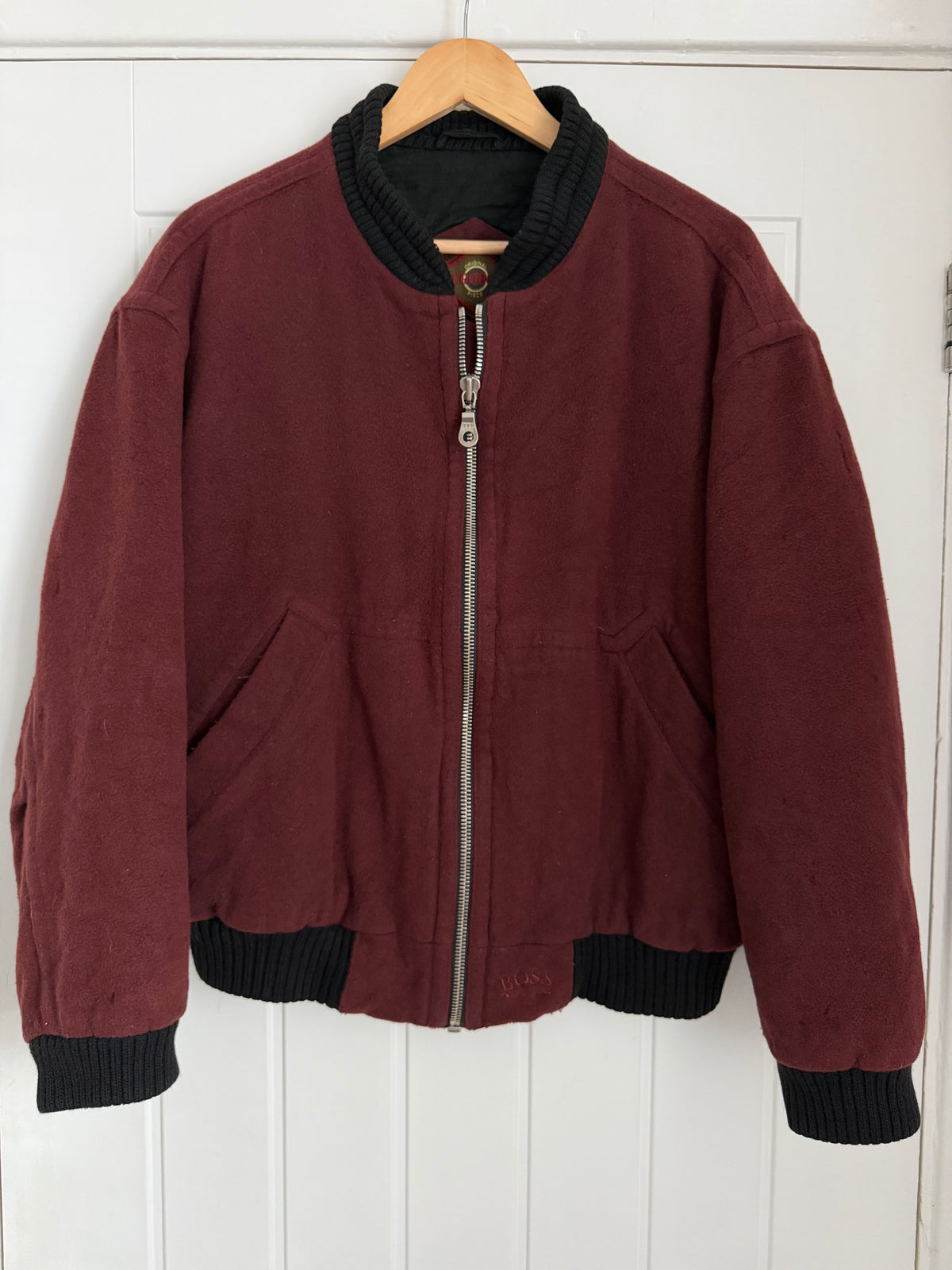 Hugo Boss 1980s Cashmere Wool Bomber Jacket - Size M