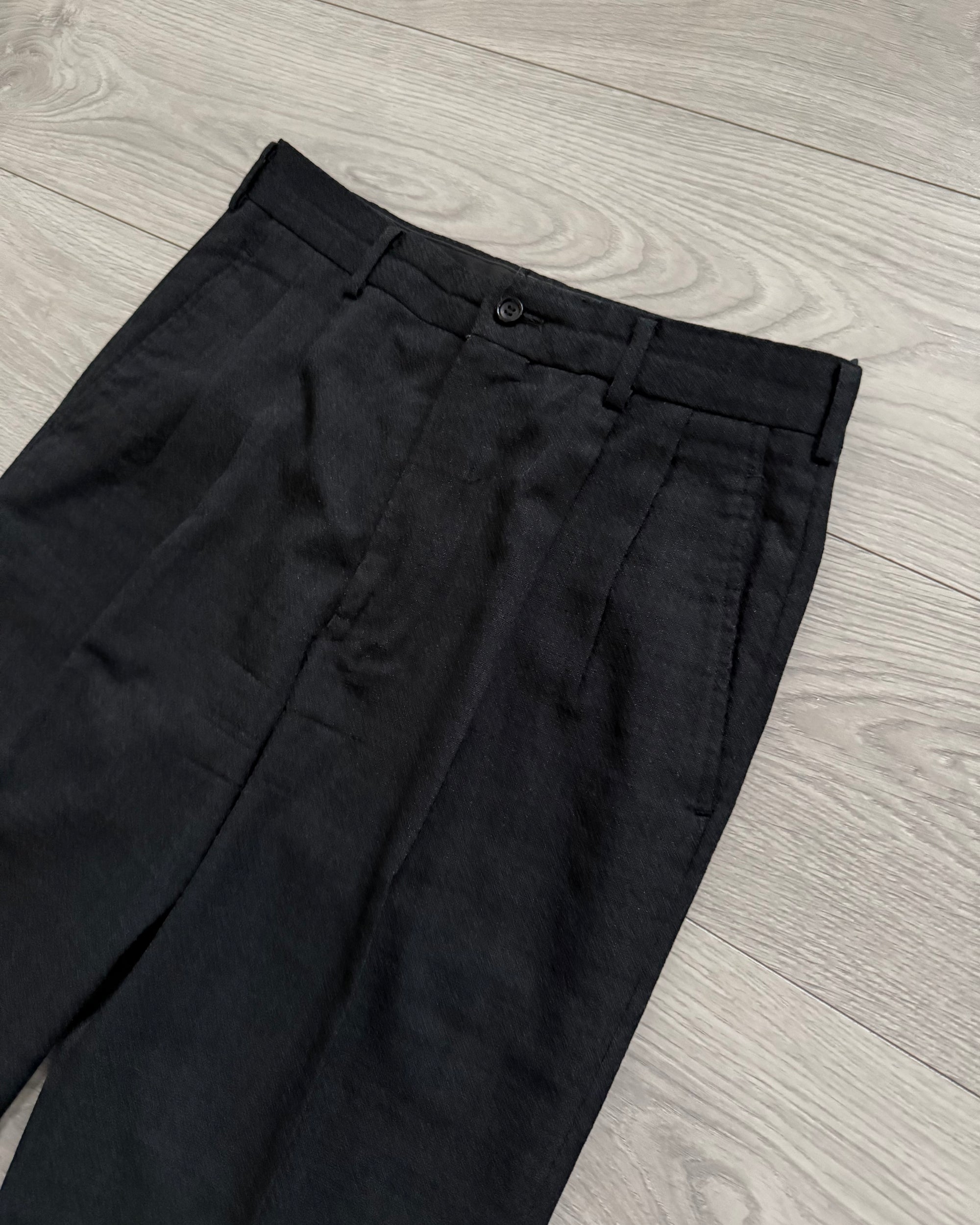 Comme Des Garcons Homme 2003 Double Pleat Textured Pants - Size 30
