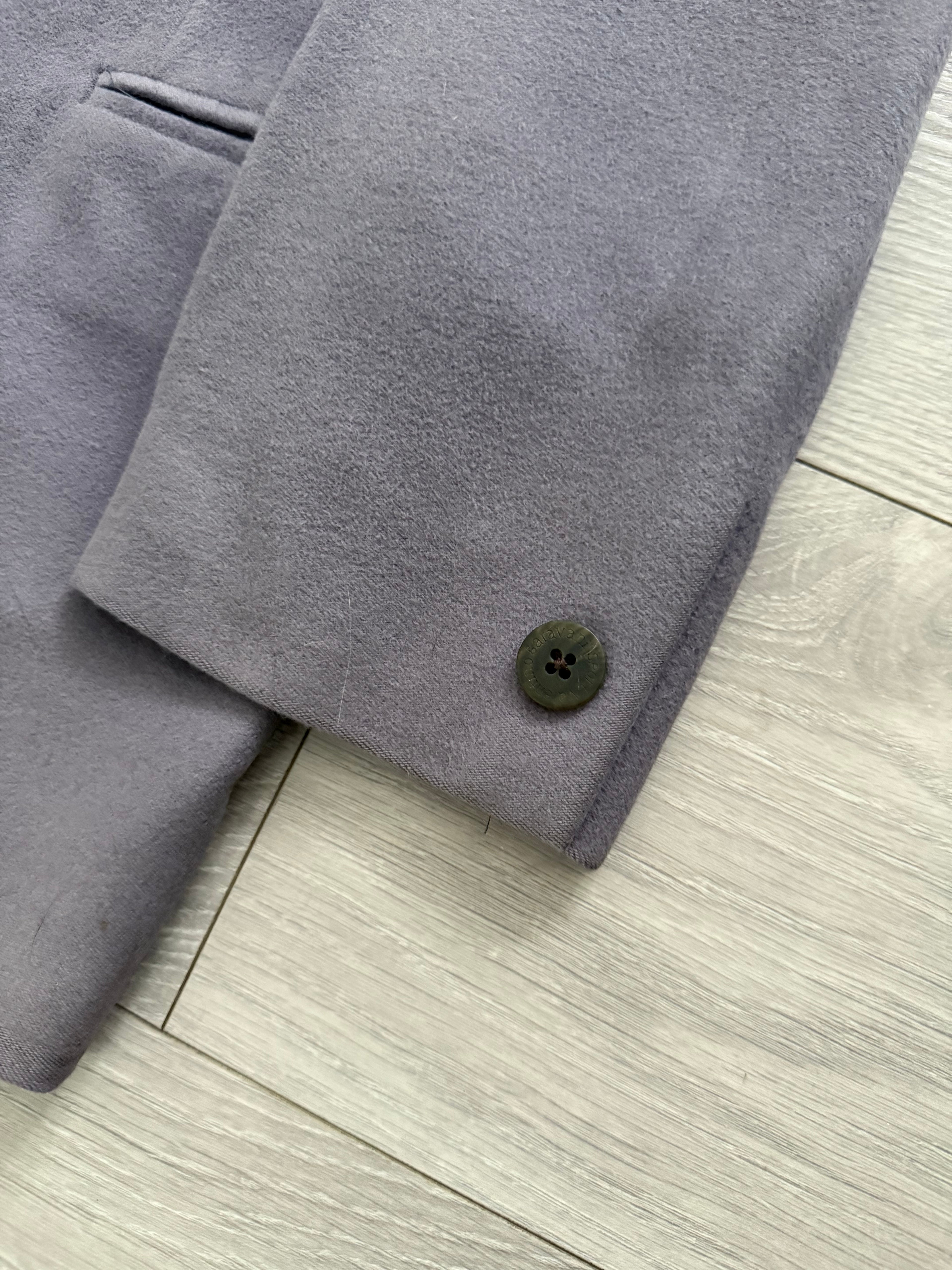 Valentino 1980s Double Breasted Wool Jacket Purple - Size S